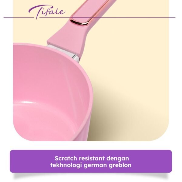 Pan 20CM Pink Panci Granit Marble Anit Lengket Panci Mpasi