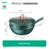 id-11134207-7r98z-lroc4b2hmytp6f 3IN1 Emerald Green Wajan Batu Medis dengan Steamer 32 CM Anti Lengket Hijau Premium Panci Kukus Serba Guna 32cm Kitchenware