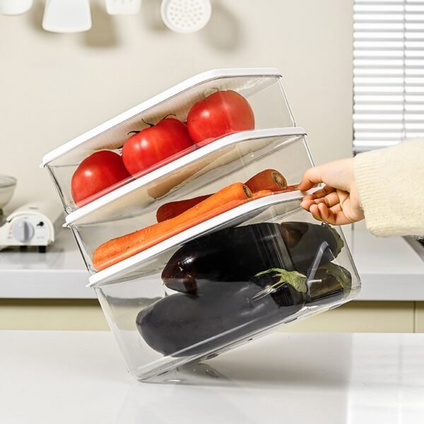 id-11134207-7r98z-lu8zqnk0sgp7d7 Wadah Makanan Putih/ Container Kulkas/ Kotak Penyimpanan Makanan Sayur/ Toples Bening Transparan Serbaguna/ BPA Free/ Food Grade