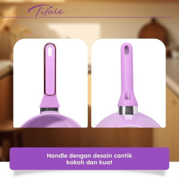 Pan 20CM Lavender Panci Granit Marble Anit Lengket Panci Mpasi