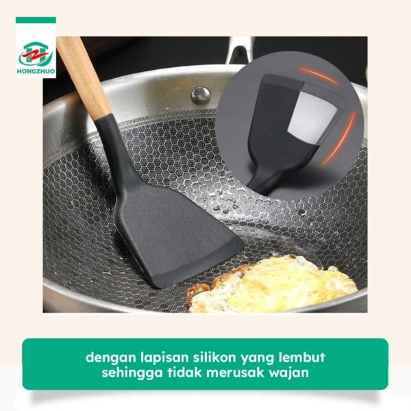 Sutil  Spatula Silikon Tahan Panas Anti Panas Anti Lengket 4 Warna High Quality