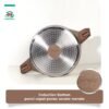 Pan Casserole 20 CM  24 CM + Lid Kaca Browngranite Kualitas Premium