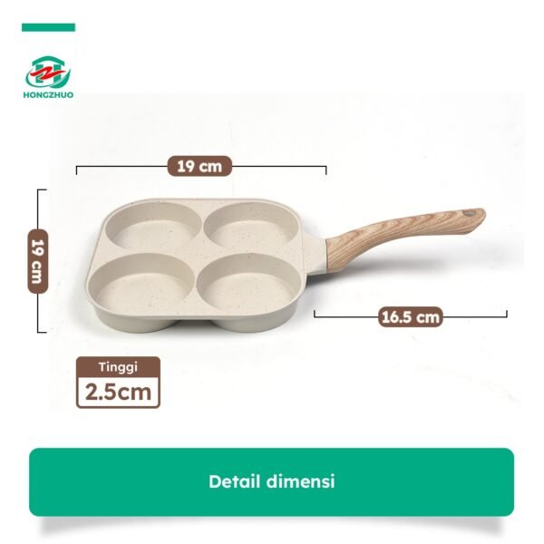 Tamago Wajan Penggorengan 4IN1 Telur Pancake Omlet Pan Breakfast Anti Lengket
