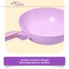Aesthetic Jolie Wokpan 26CM Lavender Panci Granit Marble Anit Lengket Panci Mpasi