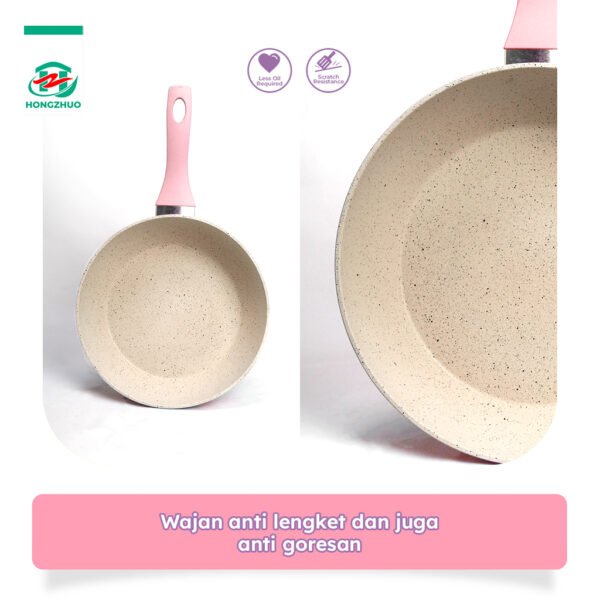 Pan 20CM Penggorengan Frypan Anti Lengket Handle Bakelite Silicone Panci Mpasi