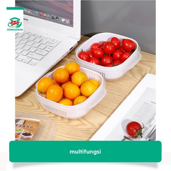 10 PCS Kotak Penyimpanan Makanan Buah Sayuran Saringan Serbaguna