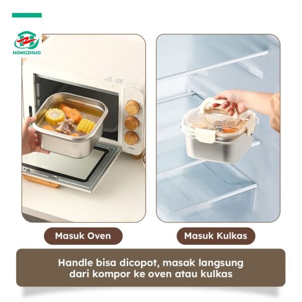 Tifale Squira Deep Frypan Stainless Steel Panci Kotak Anti Lengket