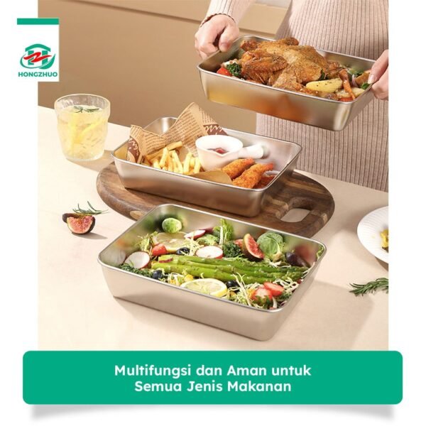 Food Container Stainless Steel Tutup Wadah Box Penyimpanan Makanan Serbaguna