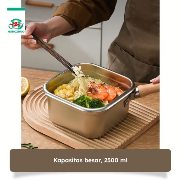 Tifale Squira Deep Frypan Stainless Steel Panci Kotak Anti Lengket