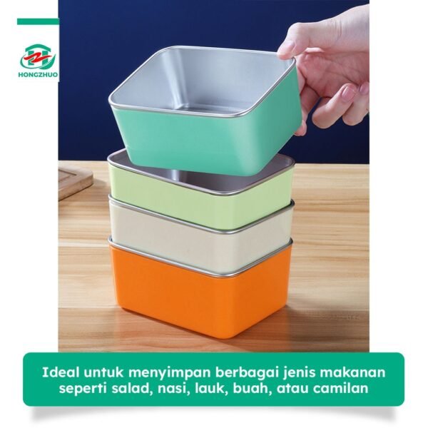 Kotak Makan Bekal Stainless Steel Kedap Udara Lunch Box Penyimpanan Makanan
