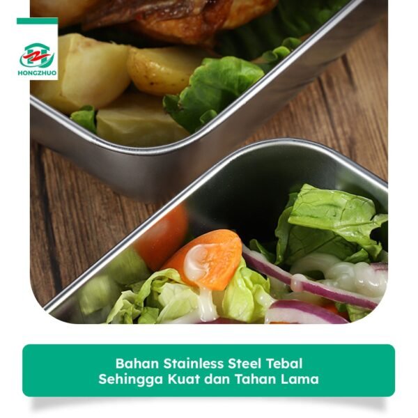 Food Container Stainless Steel Tutup Wadah Box Penyimpanan Makanan Serbaguna