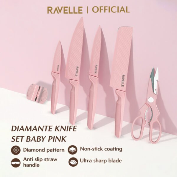 id-11134207-7ra0p-mb3kyxxcjcyzb9 Pisau Set Knife Set 6 in 1 Set - Pisau Dapur Anti Lengket | Diamante