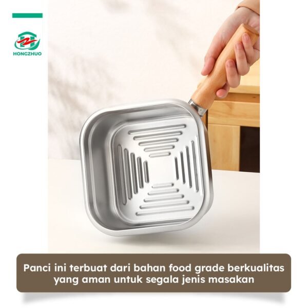 Tifale Squira Deep Frypan Stainless Steel Panci Kotak Anti Lengket