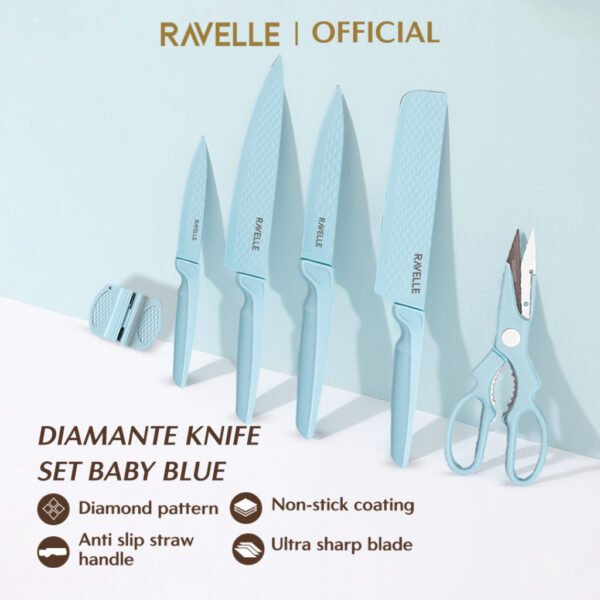 id-11134207-7ra0t-mb3kyxxckrjf99 Pisau Set Knife Set 6 in 1 Set - Pisau Dapur Anti Lengket | Diamante
