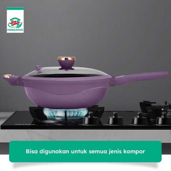 Tifale Elora Wokpan Semi Presto Pengukus Steamer Panci Kukus Anti Lengket Panci Mpasi