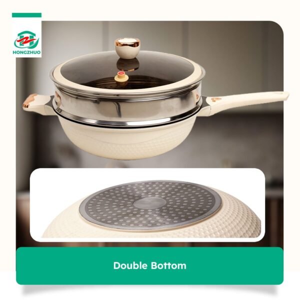 Tifale Elora Wokpan Semi Presto Pengukus Steamer Panci Kukus Anti Lengket Panci Mpasi