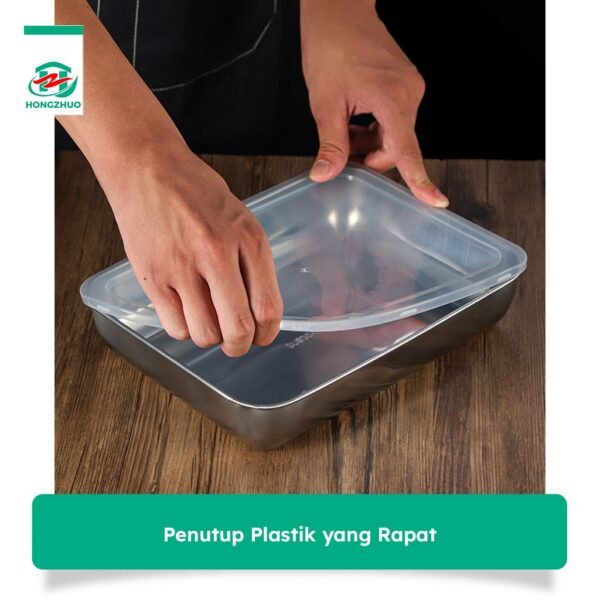 Food Container Stainless Steel Tutup Wadah Box Penyimpanan Makanan Serbaguna
