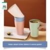 Gelas Set 4 Pcs Wheat Straw Cangkir Plastik Warna Warni