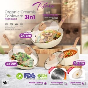 Marble Coated Anti lengket Panci Mpasi