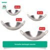 Wajan Stainless Tebal Kuali Besar Premium dengan Pegangan Stainless Steel Anti Lengket