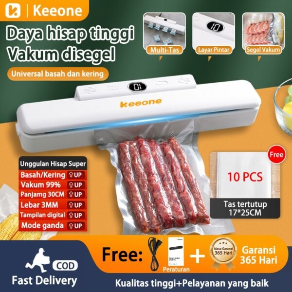 Vacum Sealer Alat Vakum Makanan / Alat Vacum Makanan Frozen / Mesin Vacum Makanan Free 10 Kantong Vakum