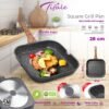 Grillpan 28 CM Black Granit Grill Pan Peralatan Masak Dapur Anit Lengket Panci Mpasi