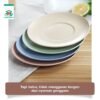 Piring Kecil Plastik Set 4 Pcs Wheat Straw Warna Warni