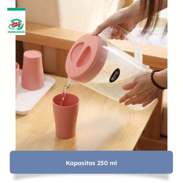 Gelas Set 4 Pcs Wheat Straw Cangkir Plastik Warna Warni