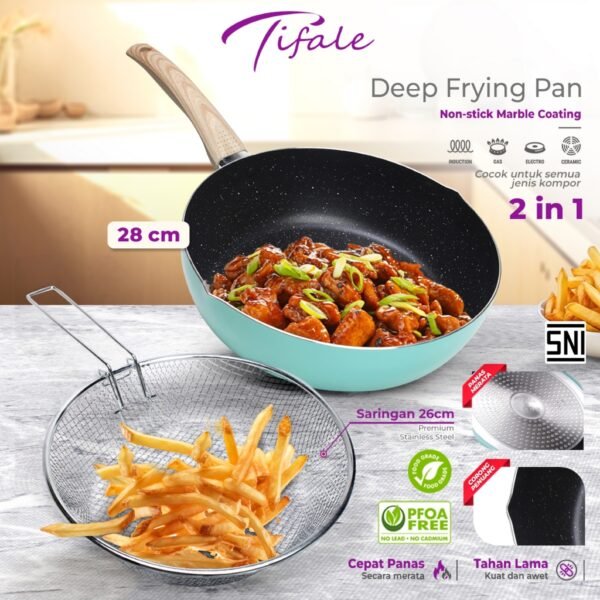 Pan 28CM Frypan Peralatan Masak Penggorengan Anti Lengket