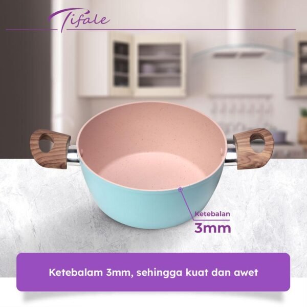 Pan 20CM Marble Coating Panci Susu Anti Lengket