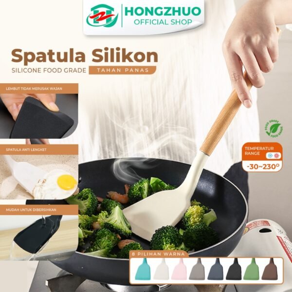 Sutil  Spatula Silikon Tahan Panas Anti Panas Anti Lengket 4 Warna High Quality
