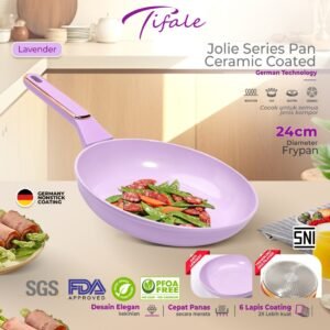 Aesthetic Jolie Pan Frypan 24CM Wokpan Panci Granit Marble Anit Lengket Panci Mpasi