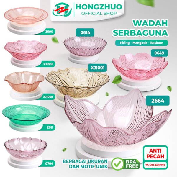 Piring Besar Nampan Mangkok Transparan BPA Free