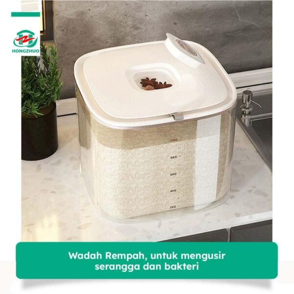 Kotak Tempat Penyimpanan Beras Bahan Makanan Wadah Dispenser Beras Rice Storage