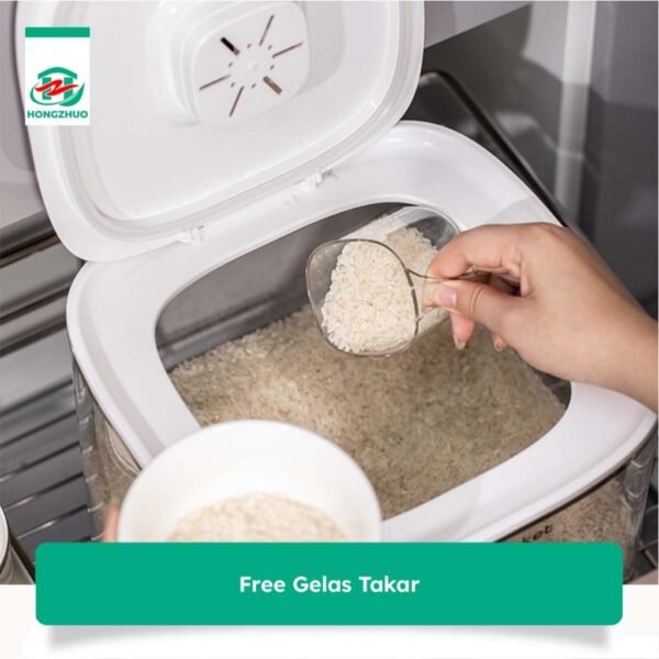 Kotak Tempat Penyimpanan Beras Bahan Makanan Wadah Dispenser Beras Rice Storage