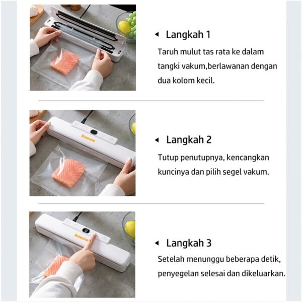 Vacum Sealer Alat Vakum Makanan / Alat Vacum Makanan Frozen / Mesin Vacum Makanan Free 10 Kantong Vakum