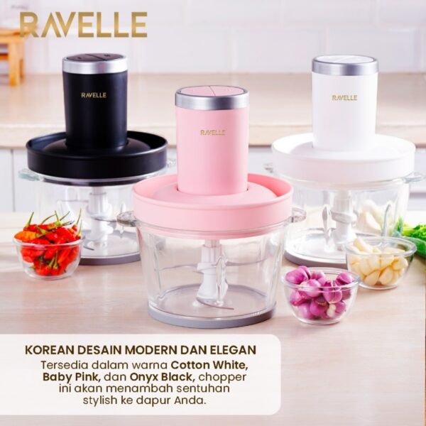 Food Chopper 1.8L Kaca Tempered 6mm Pencacah Makanan SS304 4 Pisau 300W 2 Speed 25000RPM - Penghalus Bumbu dan Penggiling Daging