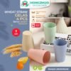 Gelas Set 4 Pcs Wheat Straw Cangkir Plastik Warna Warni