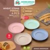 Piring Kecil Plastik Set 4 Pcs Wheat Straw Warna Warni