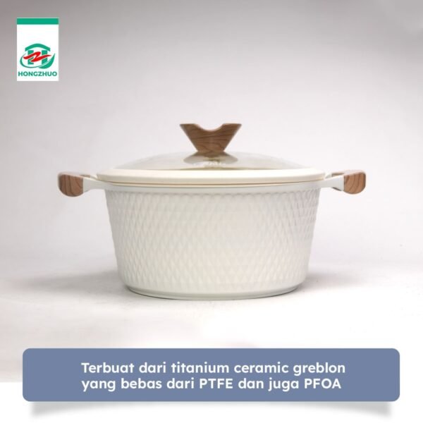 Pan 20 24 28 CM Panci Susu Marble Coating Lapisan Anti Lengket