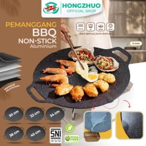 Alat pemanggang / Tempat pemanggang bulat BBQ Piring pemanggang diameter 32/34/38/40cm