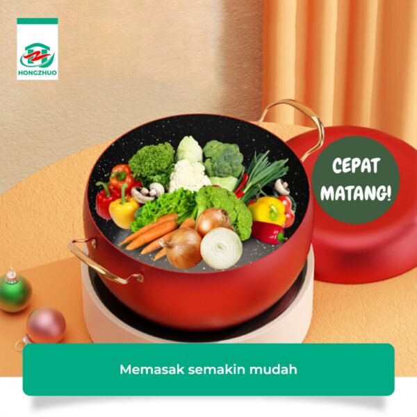 Panci Apel Anti Lengket Panci Sup Kuah Tutup Soup Pot