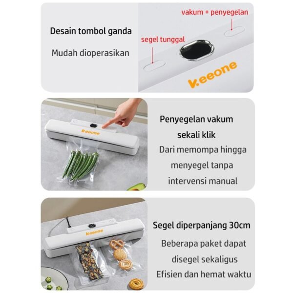 Vacum Sealer Alat Vakum Makanan / Alat Vacum Makanan Frozen / Mesin Vacum Makanan Free 10 Kantong Vakum