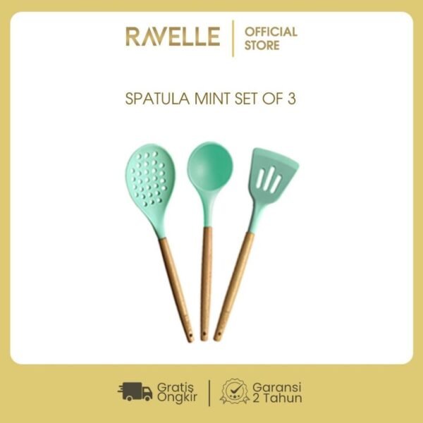 Silicone Spatula - BPA Free Food Grade - Slotted Turner, Soup Ladle, Solid Turner