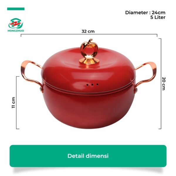 Panci Apel Anti Lengket Panci Sup Kuah Tutup Soup Pot