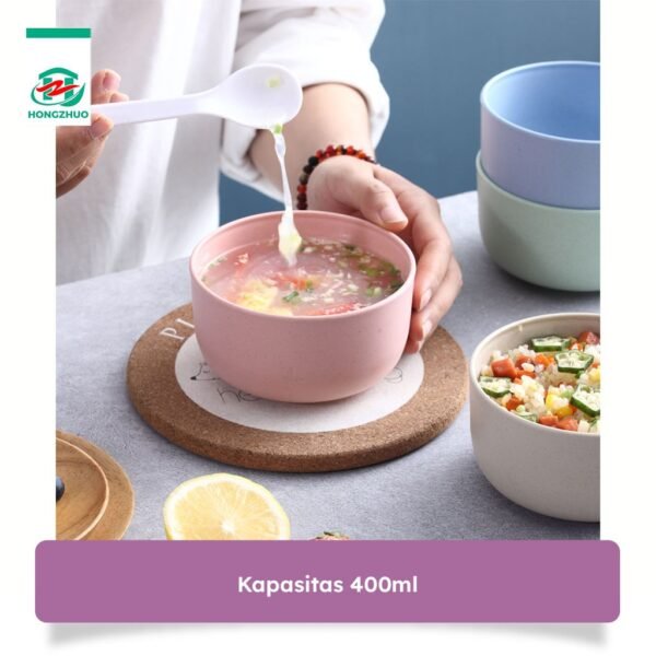 id-11134207-7rasm-m19k5robdqhi40 Mangkok Set 4 Pcs Wheat Straw Bowl Mangkuk Plastik