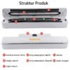 Vacum Sealer Alat Vakum Makanan / Alat Vacum Makanan Frozen / Mesin Vacum Makanan Free 10 Kantong Vakum