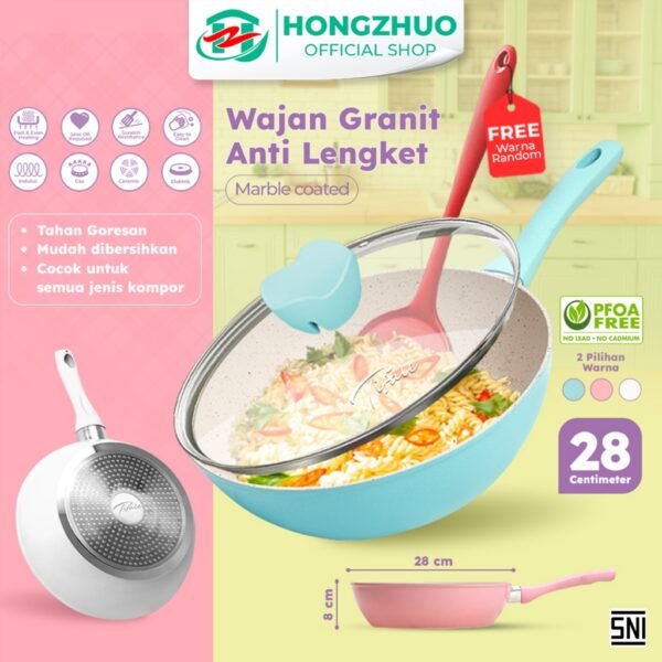 Joy Series Fry Pan 28CM Penggorengan Frypan Anti Lengket Handle Bakelite Silicone Panci Mpasi