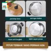 Panci Kukus Panci Mpasi Steam Pot 2 Tingkat Full Stainless Steel 22cm Tutup Kaca