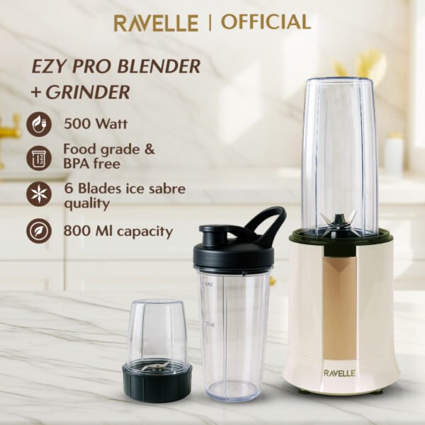 id-11134207-7rbk5-m9tuvn29xkri39 Blender Grinder 2in1 500W 25000RPM BPA Free 800ml x2 Coffee Spice Drymill - Pengejus Buah, Juicer, Penghalus Bumbu, Smoothies